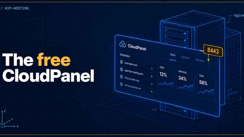 CloudPanel free control panel for vps